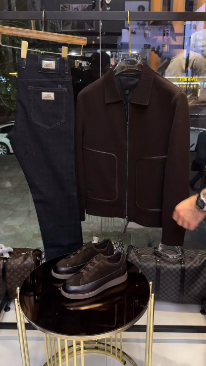 Men's Winter Workwear Jacket, Trucker Jacket Windproof Softshell with Anti-Pilling Finish, Business Casual Padded Lined Coat