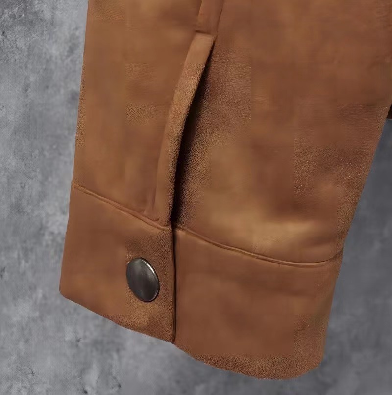 Large Size Men's Fashion Zipper Suede Jacket