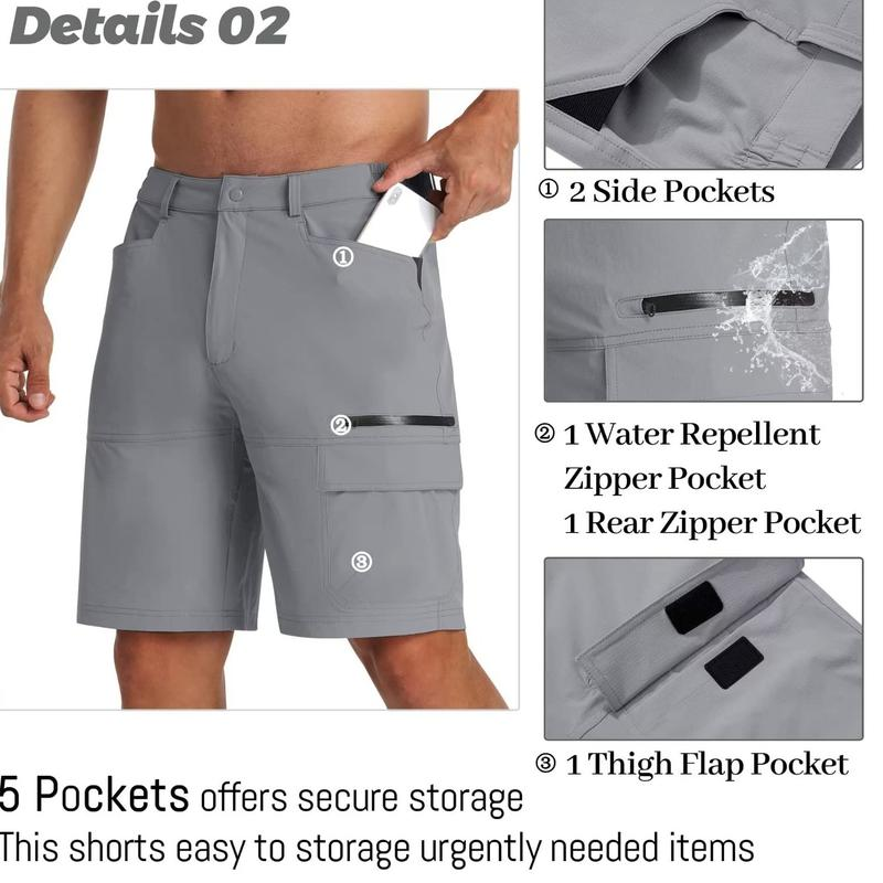 Men's Summer Lightweight Quick-Dry Work Shorts(Pockets on both the front and back)