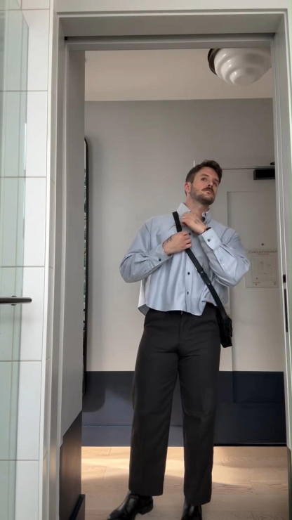 Niche Basic American Retro Pocket Work Shirt Men's Loose Long-Sleeved Short Jacket