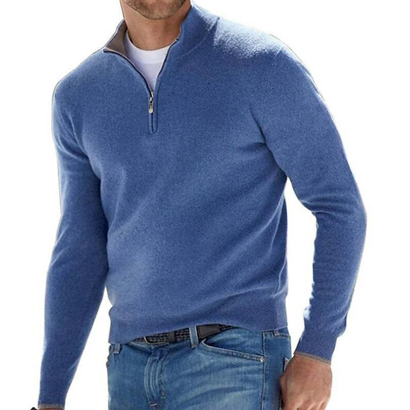 Autumn And Winter Long Sleeve Cashmere Coat Men's Base Shirt