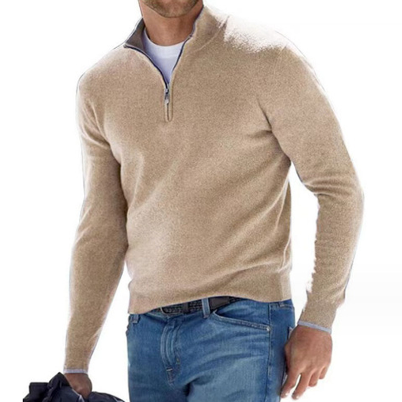 Autumn And Winter Long Sleeve Cashmere Coat Men's Base Shirt