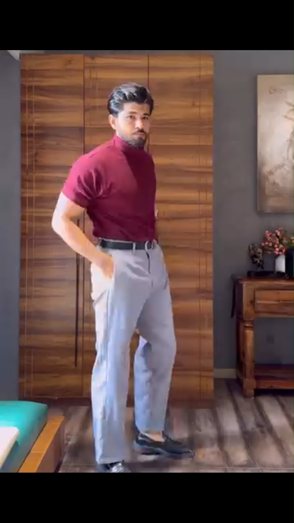 Premium Men's High Neck T-Shirt