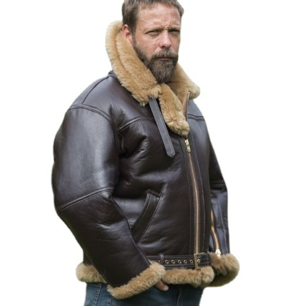 Thickened fur integrated men's imitation fur jacket coat