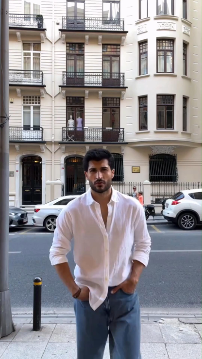 All-Match Pure Cotton Light Solid Color Long-Sleeved Shirt Men's Casual Cardigan