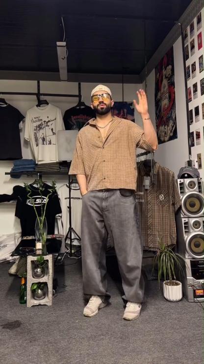 American Retro Yellow Casual Plaid Shirt