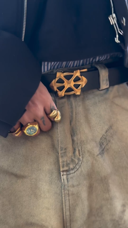 Men’s Washed Vintage Wide-Leg Jeans Heavy Washed Loose Fit Denim Curved Blade Cut Trousers