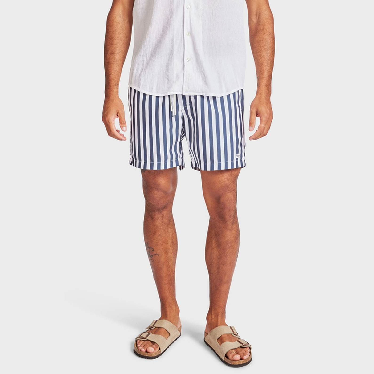 Trucker Stripe Casual Shorts