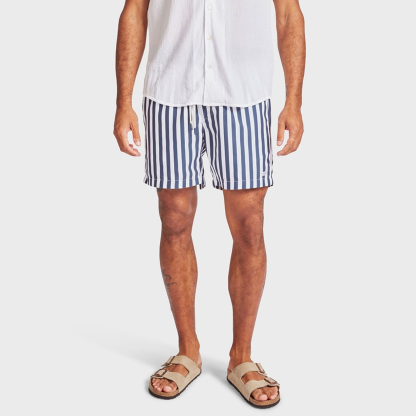 Trucker Stripe Casual Shorts