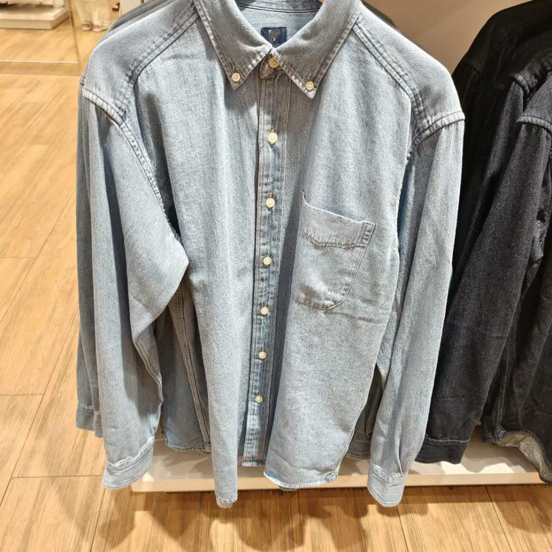 Men's Summer Denim Style Casual All-Match Long-Sleeved Shirt