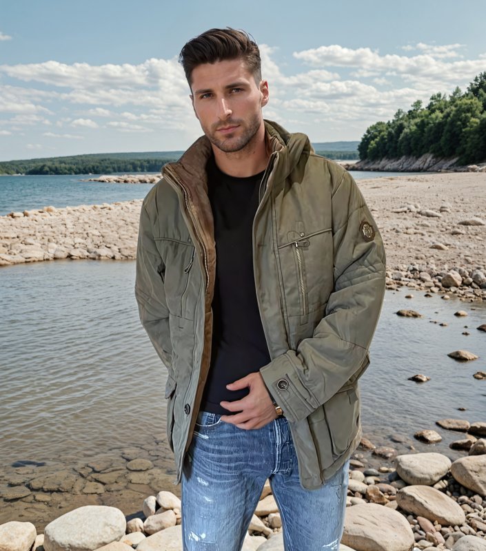 Men's Winter Jacket Parka Mid-Length Plus Velvet Thick Warm Multi Pocket Jackets Solid Parka Male Coat