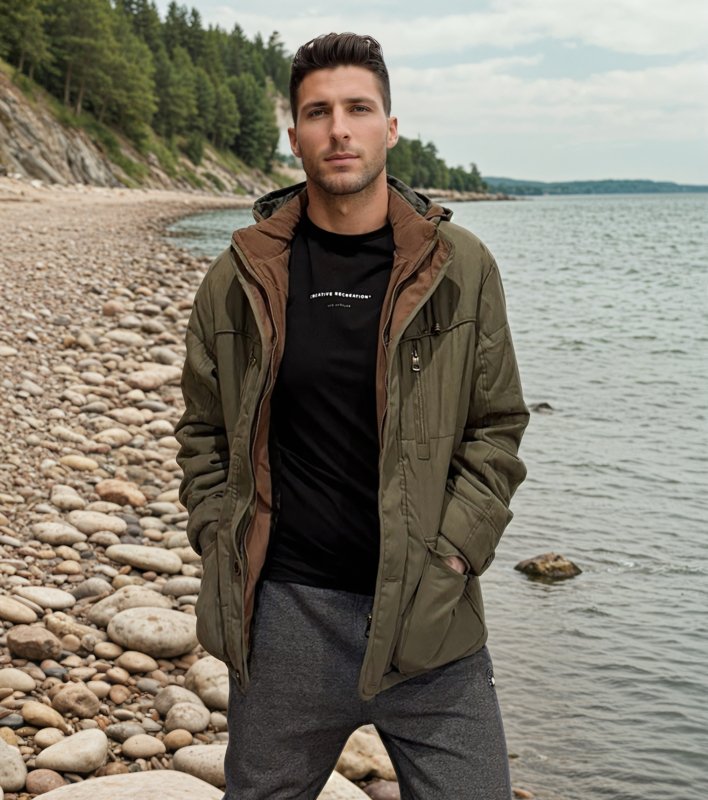 Men's Winter Jacket Parka Mid-Length Plus Velvet Thick Warm Multi Pocket Jackets Solid Parka Male Coat