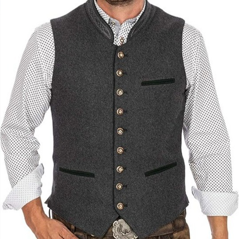 Men's trendy vest V-neck simple and elegant vest dress vest