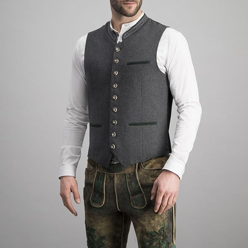 Men's trendy vest V-neck simple and elegant vest dress vest