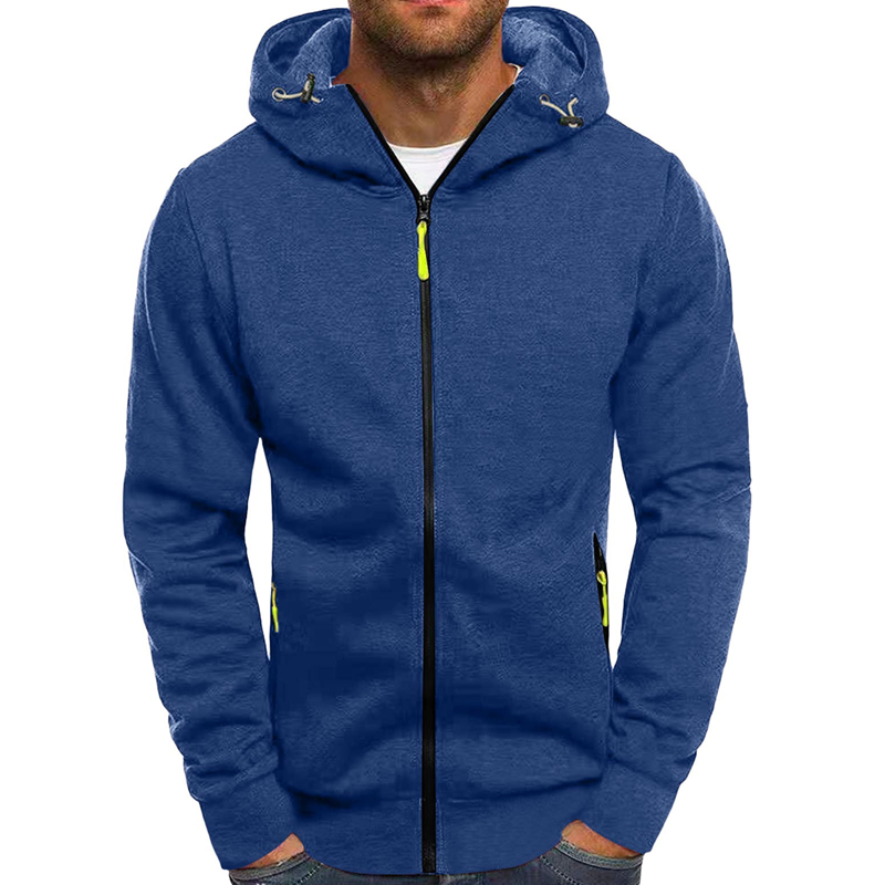 Men's Sportswear Autumn And Winter Zipper Coat Cardigan Hooded Coat