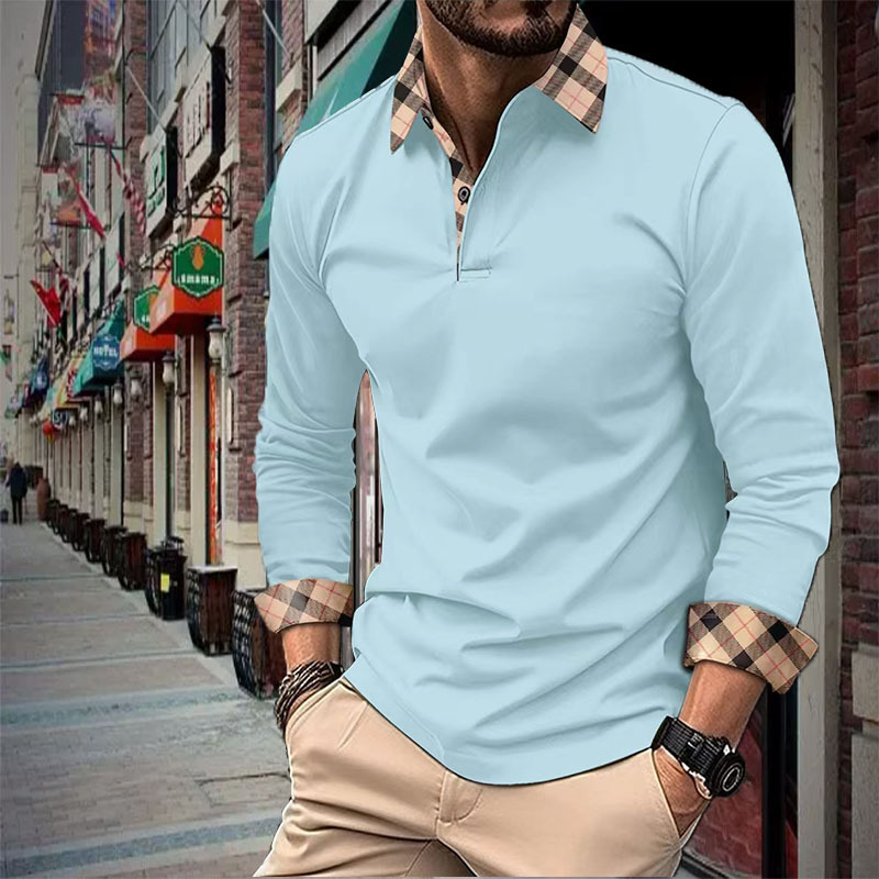 Fashionable Slim Fit Men's T-shirt Polo Shirt