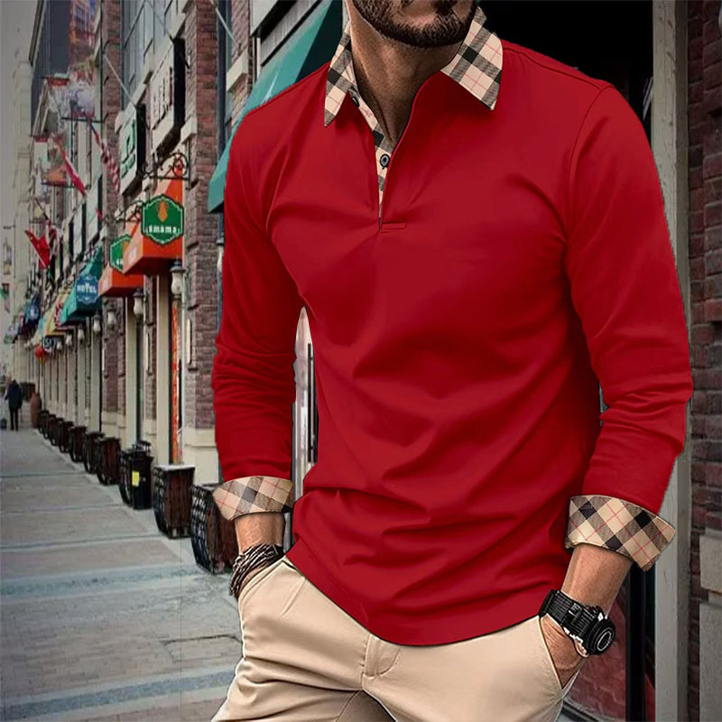 Fashionable Slim Fit Men's T-shirt Polo Shirt