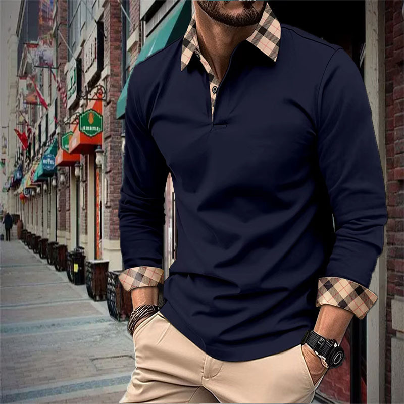 Fashionable Slim Fit Men's T-shirt Polo Shirt