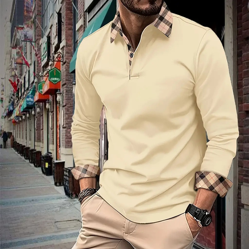 Fashionable Slim Fit Men's T-shirt Polo Shirt