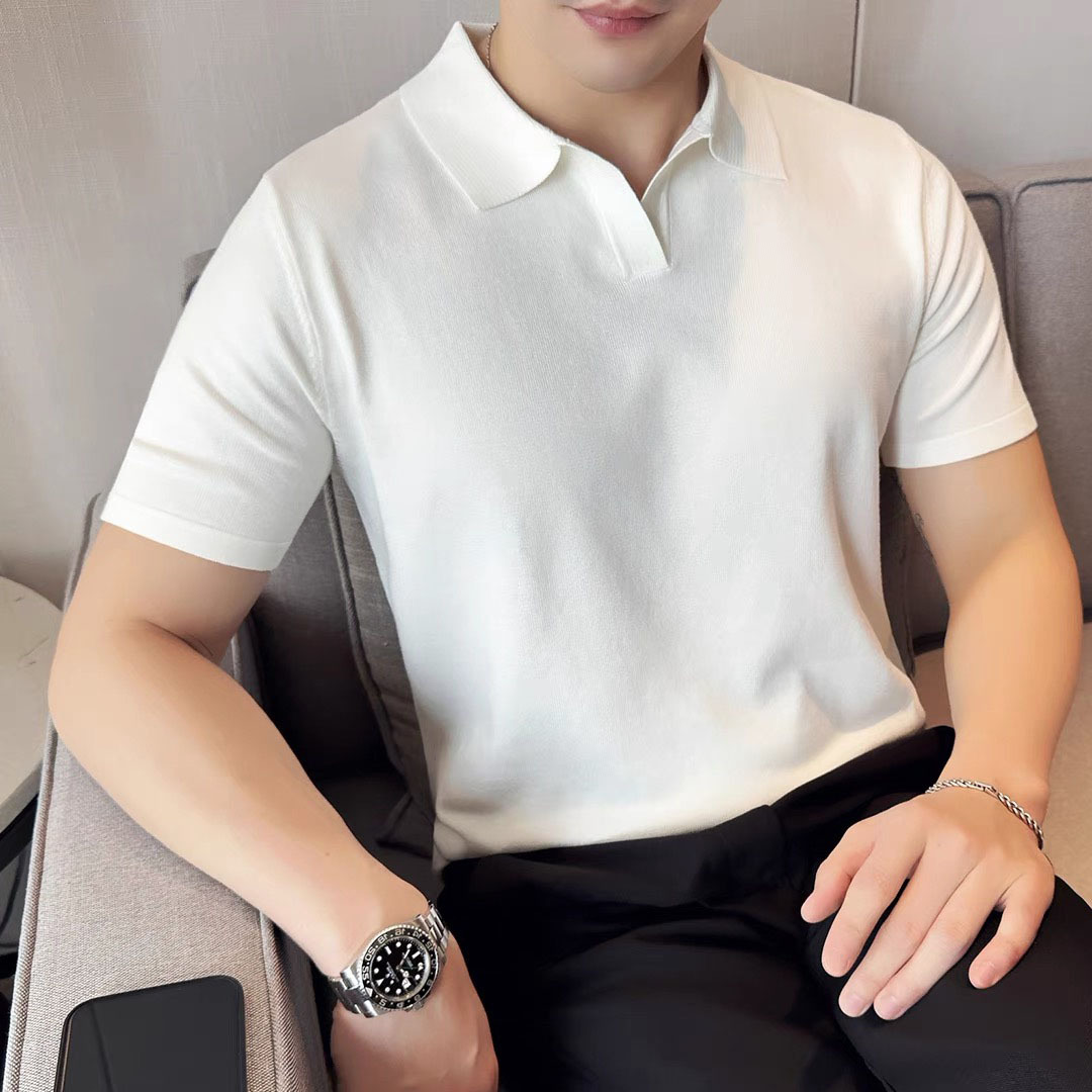 Summer Men's Short-Sleeved KnittUpgrade your summer wardrobe with our 