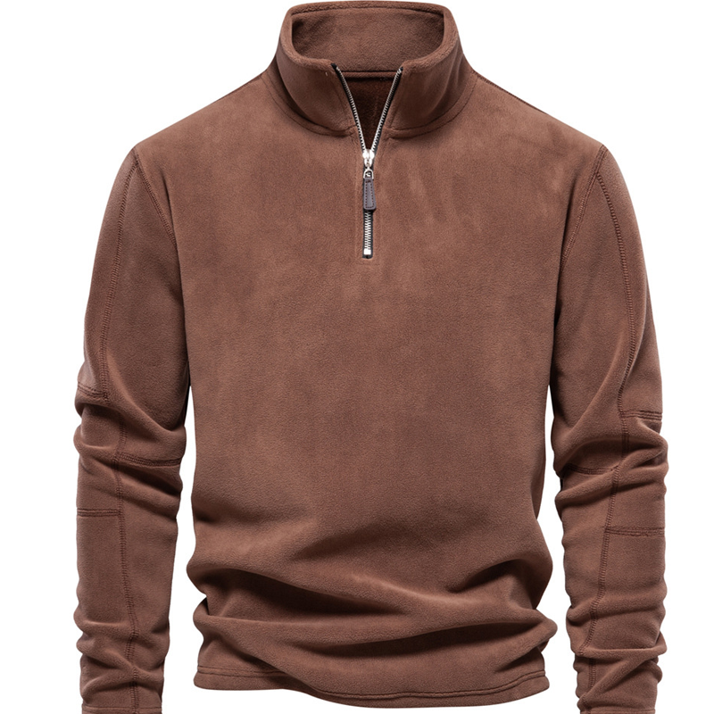 New autumn and winter stand-up collar half-zip long-sleeved sweatshirt stand-up collar trendy versatile men's polar fleece top