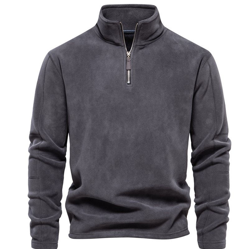 New autumn and winter stand-up collar half-zip long-sleeved sweatshirt