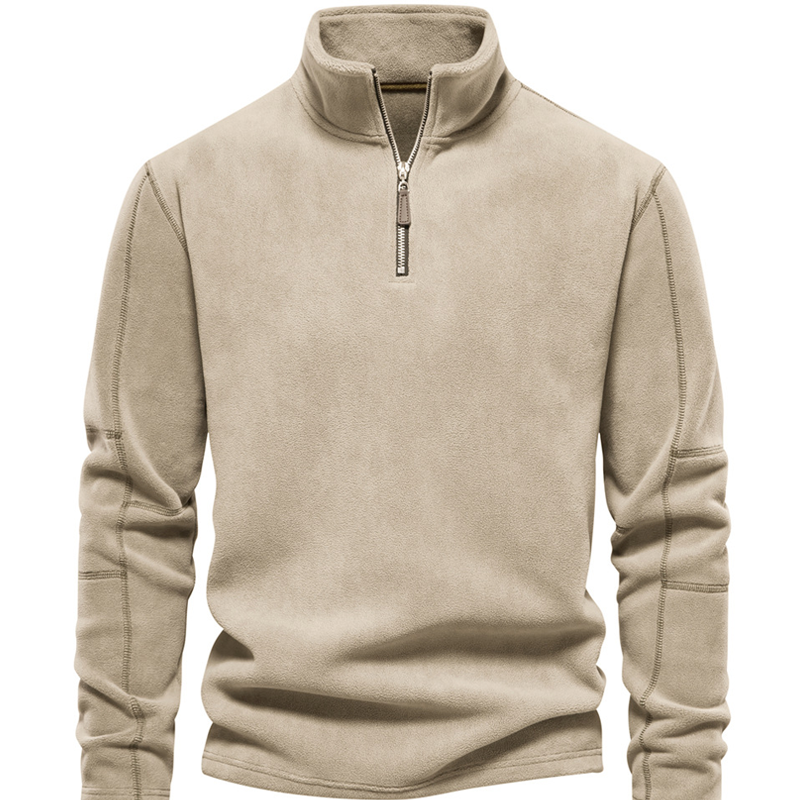 New autumn and winter stand-up collar half-zip long-sleeved sweatshirt stand-up collar trendy versatile men's polar fleece top