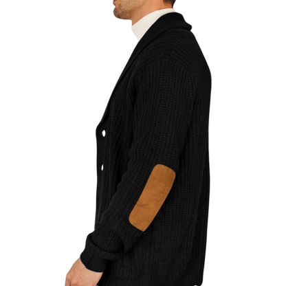 Men's Shawl Collar Cardigan Sweater Multicolor Button Knit Sweater with Pockets