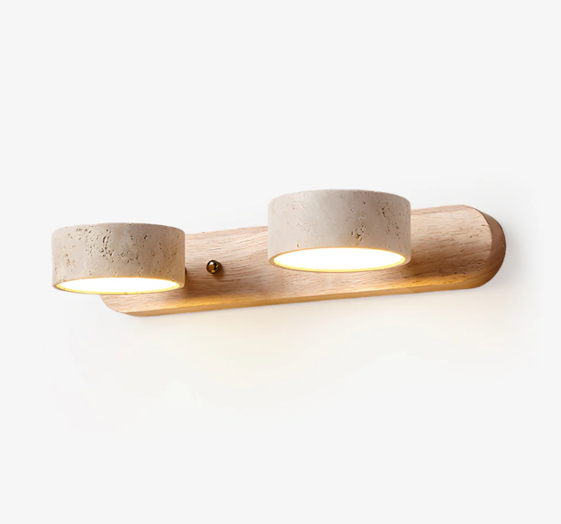 Zaid Modern Minimalismus LED-Stein Holz Wandleuchte Schlafzimmer Badezimmer