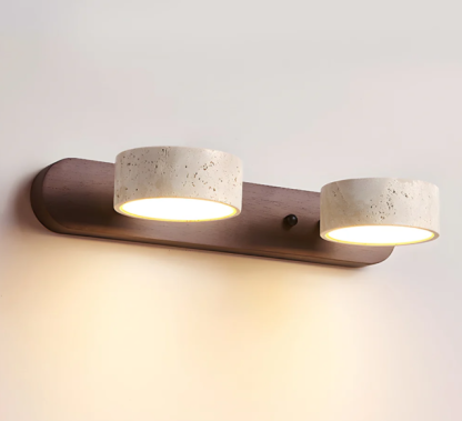 Zaid Modern Minimalismus LED-Stein Holz Wandleuchte Schlafzimmer Badezimmer