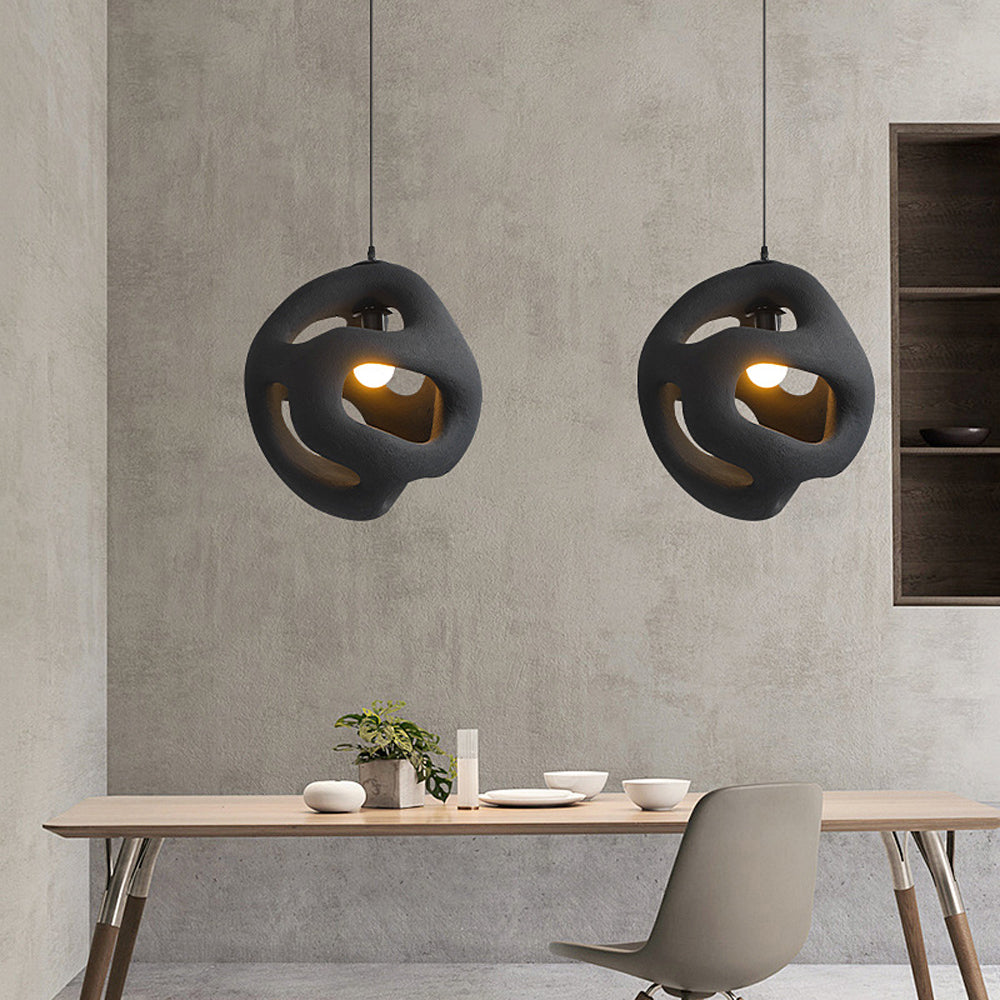 Byers Design LED Pendelleuchte Weiß/Schwarz Ess/Wohn/Schlafzimmer Metall&Harz