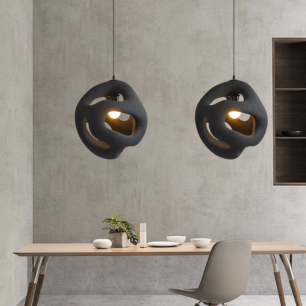 Byers Design LED Pendelleuchte Weiß/Schwarz Ess/Wohn/Schlafzimmer Metall&Harz