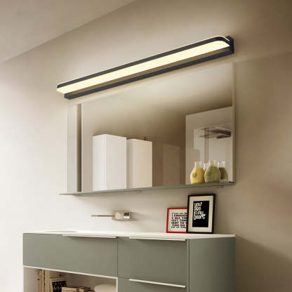 Leigh Modern LED Wandleuchte Spiegelfront Rechteckig 3 Farbe Metall/Acryl