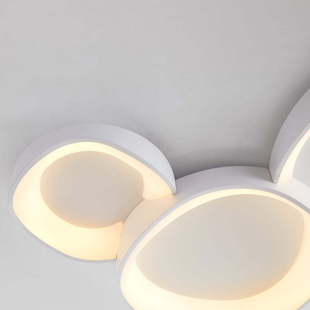 Arisha Modern LED Deckenleuchte Weiß Wohnzimmer Metall/Acryl