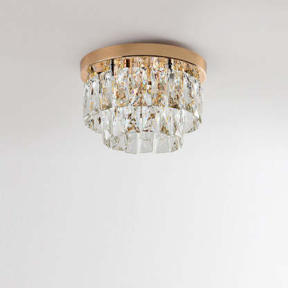 Kristy Luxus Rund LED Deckenleuchte Metall Kristall Wohnzimmer Schlafzimmer Arbeitszimmer