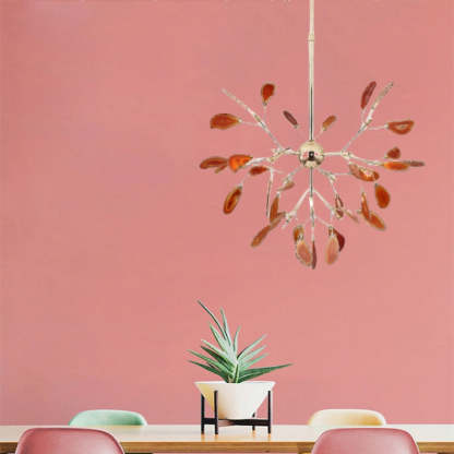 Nordic LED Achat Kreativer Bunter Kronleuchter