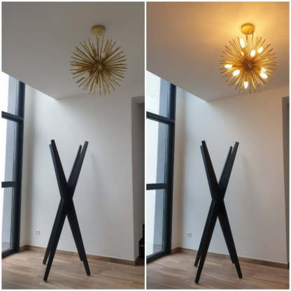 Colon Modern LED Kronleuchter Gold Metall Wohnzimmer/Schlafzimmer
