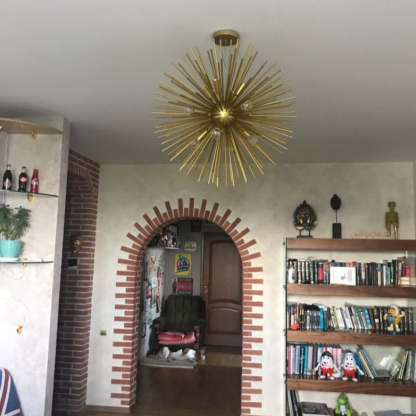 Colon Modern LED Kronleuchter Gold Metall Wohnzimmer/Schlafzimmer
