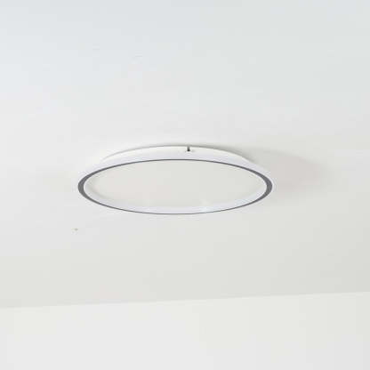 Quinn Modern Ring LED Deckenleuchte Schwarz/Weiß Wohn/Schlafzimmer Metall/Acryl