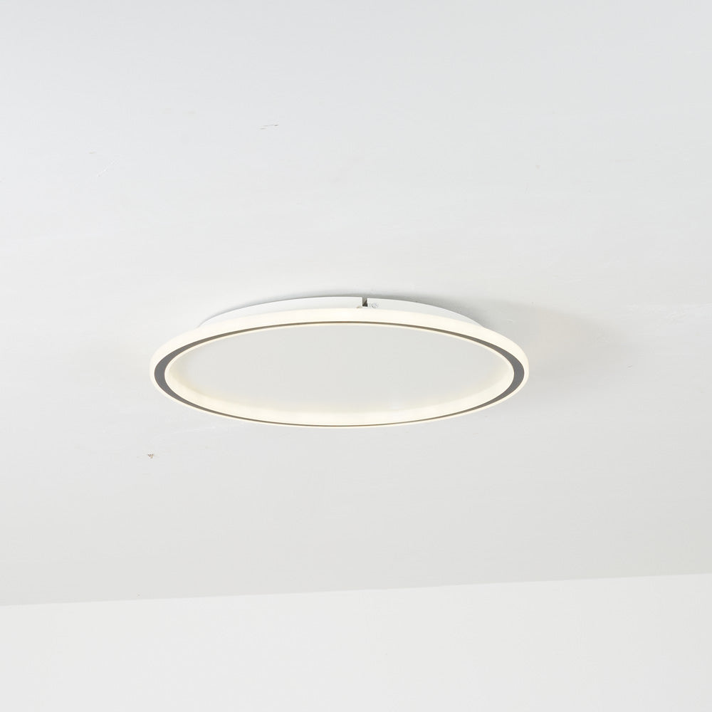 Quinn Modern Ring LED Deckenleuchte Schwarz/Weiß Wohn/Schlafzimmer Metall/Acryl