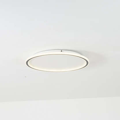 Quinn Modern Ring LED Deckenleuchte Schwarz/Weiß Wohn/Schlafzimmer Metall/Acryl