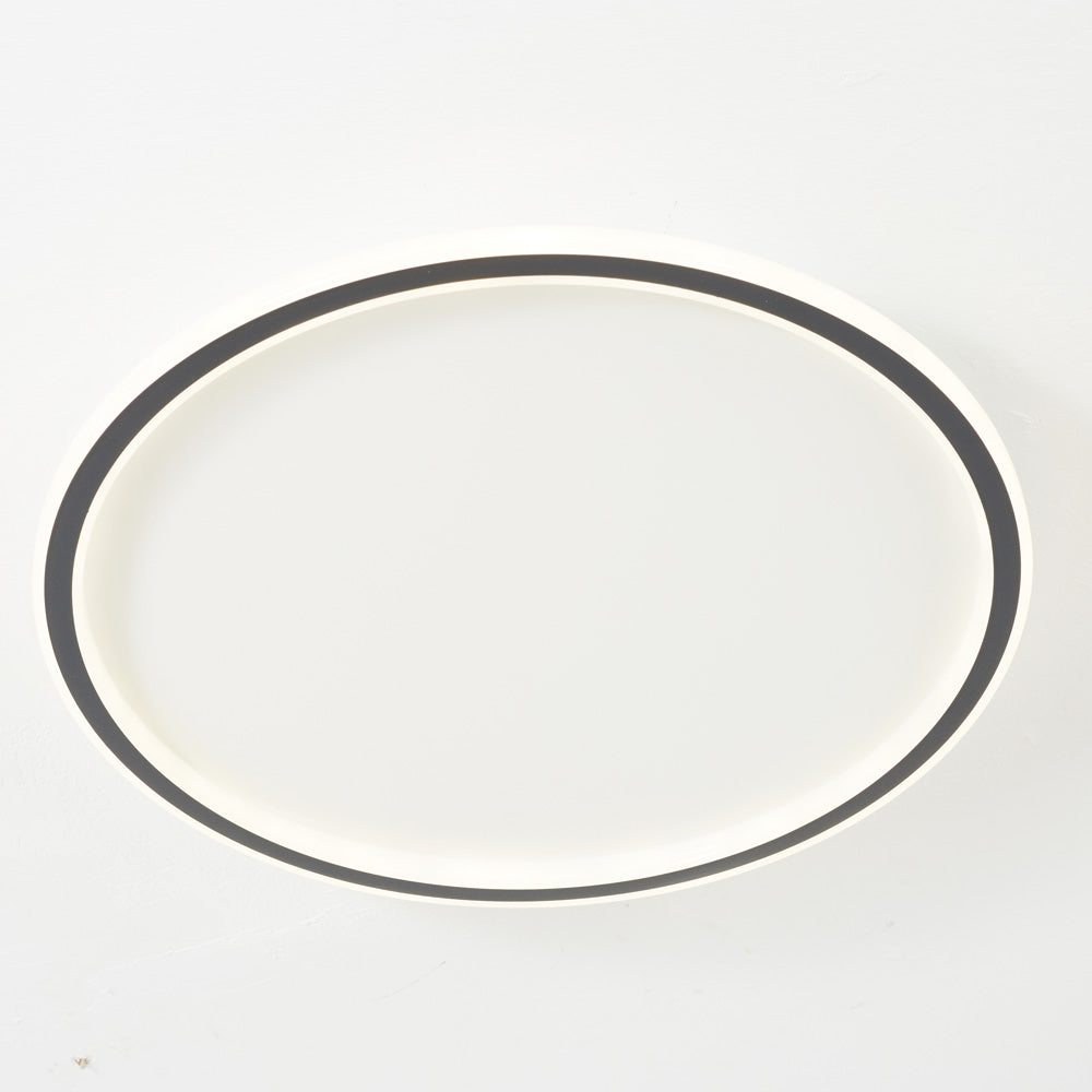 Quinn Modern Ring LED Deckenleuchte Schwarz/Weiß Wohn/Schlafzimmer Metall/Acryl