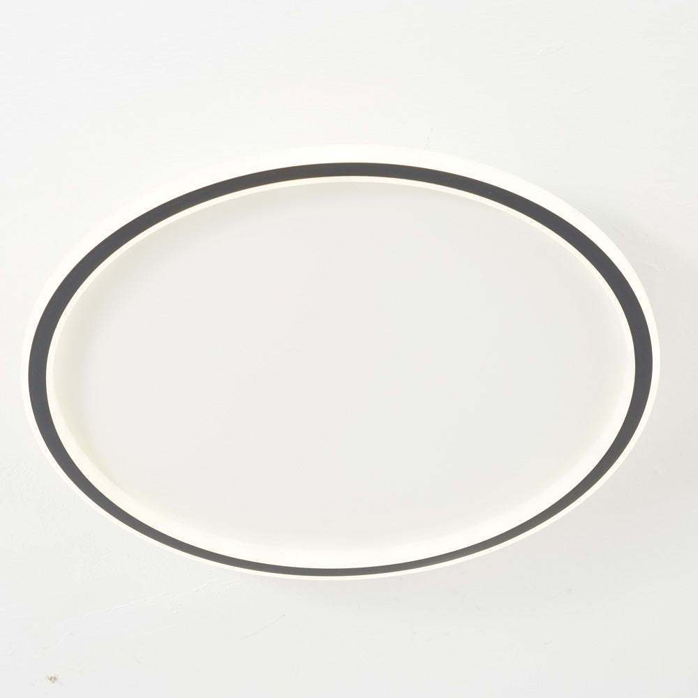 Quinn Modern Ring LED Deckenleuchte Schwarz/Weiß Wohn/Schlafzimmer Metall/Acryl