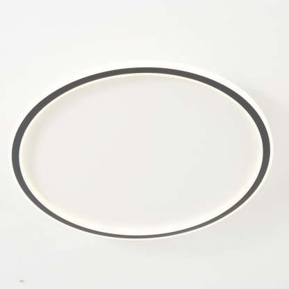 Quinn Modern Ring LED Deckenleuchte Schwarz/Weiß Wohn/Schlafzimmer Metall/Acryl