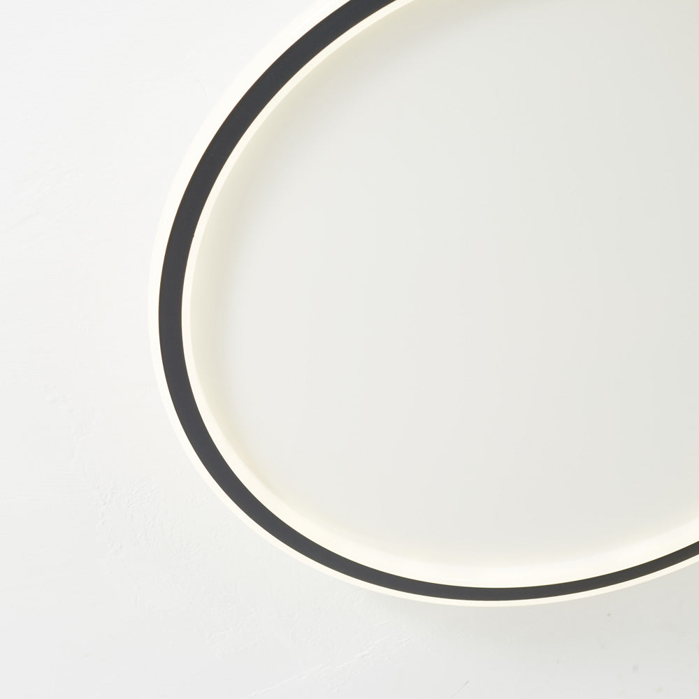 Quinn Modern Ring LED Deckenleuchte Schwarz/Weiß Wohn/Schlafzimmer Metall/Acryl