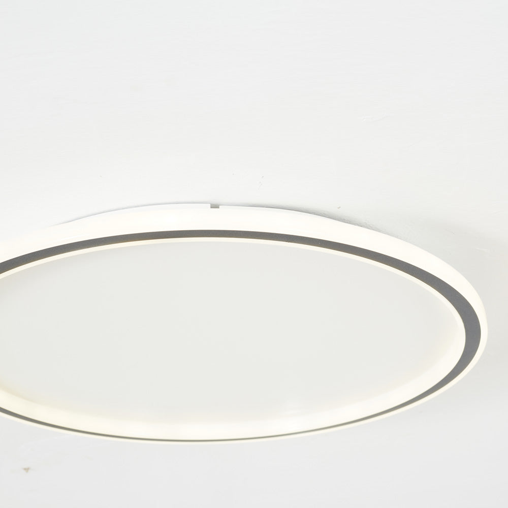 Quinn Modern Ring LED Deckenleuchte Schwarz/Weiß Wohn/Schlafzimmer Metall/Acryl
