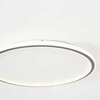 Quinn Modern Ring LED Deckenleuchte Schwarz/Weiß Wohn/Schlafzimmer Metall/Acryl
