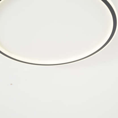 Quinn Modern Ring LED Deckenleuchte Schwarz/Weiß Wohn/Schlafzimmer Metall/Acryl