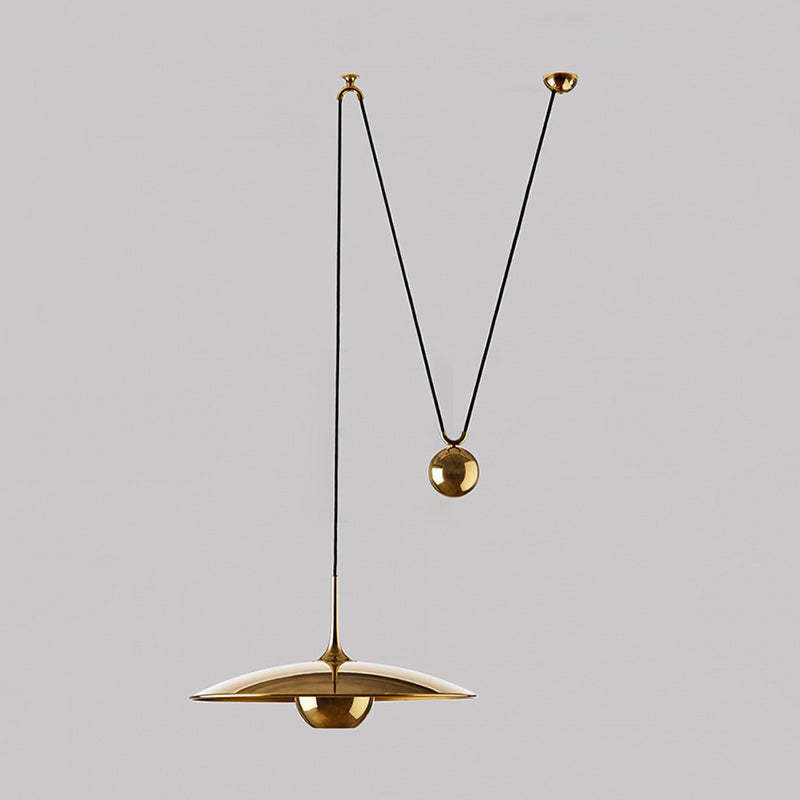 Modern LED Pendelleuchte Linear Schale Esstisch Gold Metall | Las Sola