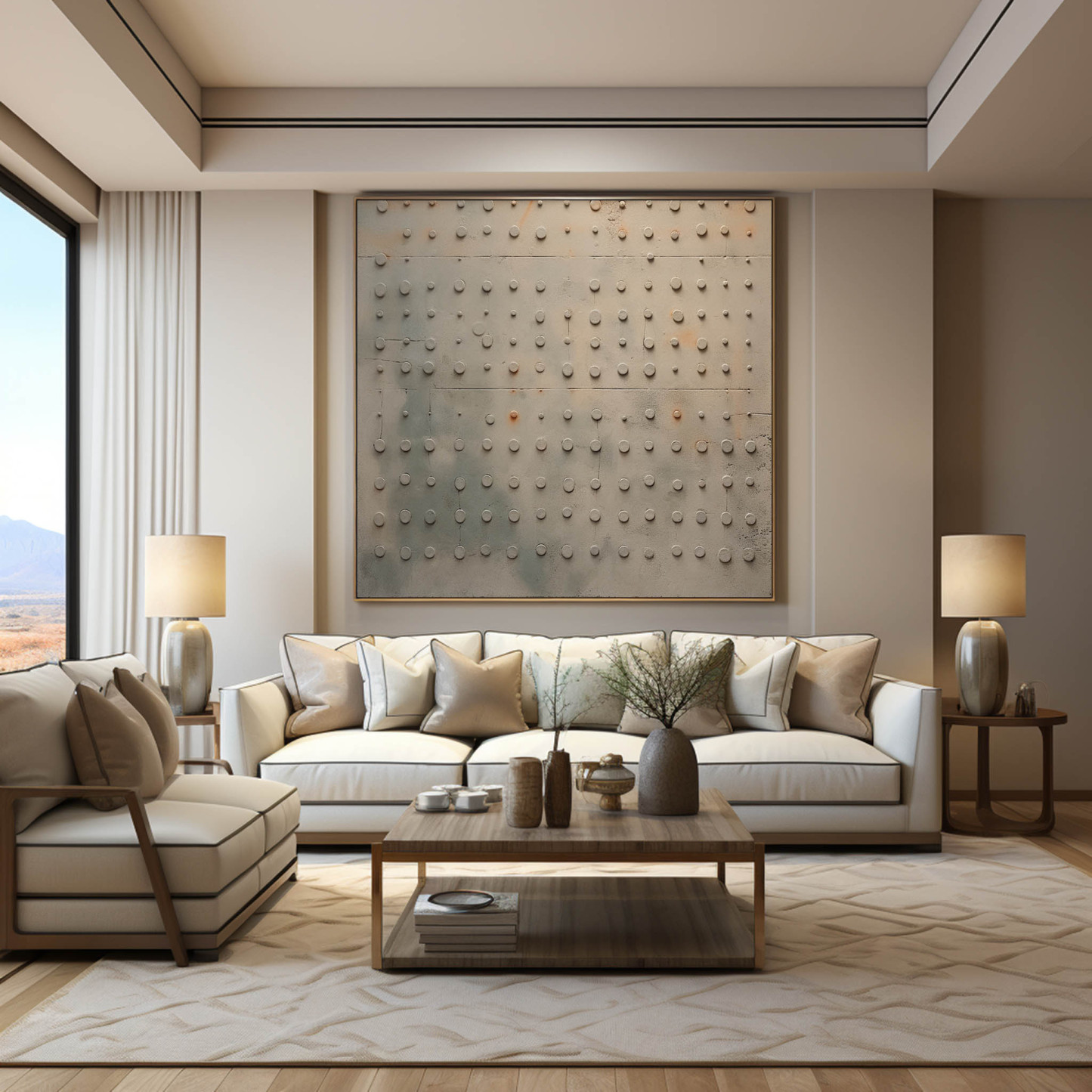 Wabi-Sabi Minimalismus Leinwand Wandkunst Gerahmt Wohnzimmer | Las Sola